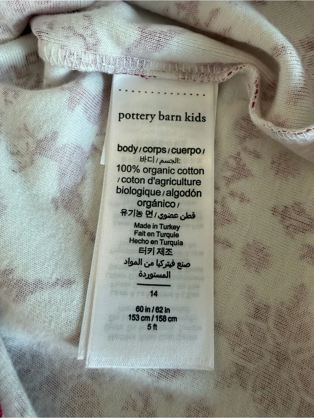 Pottery Barn Teen Red and White Reindeer Fair Isle Pajama Set